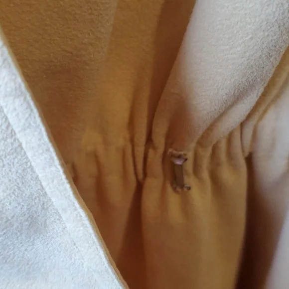 Halston RARE Saks Fifth Ave Vintage 1970 vintage yellow ultra suede wrap p2p 18 - Picture 9 of 16